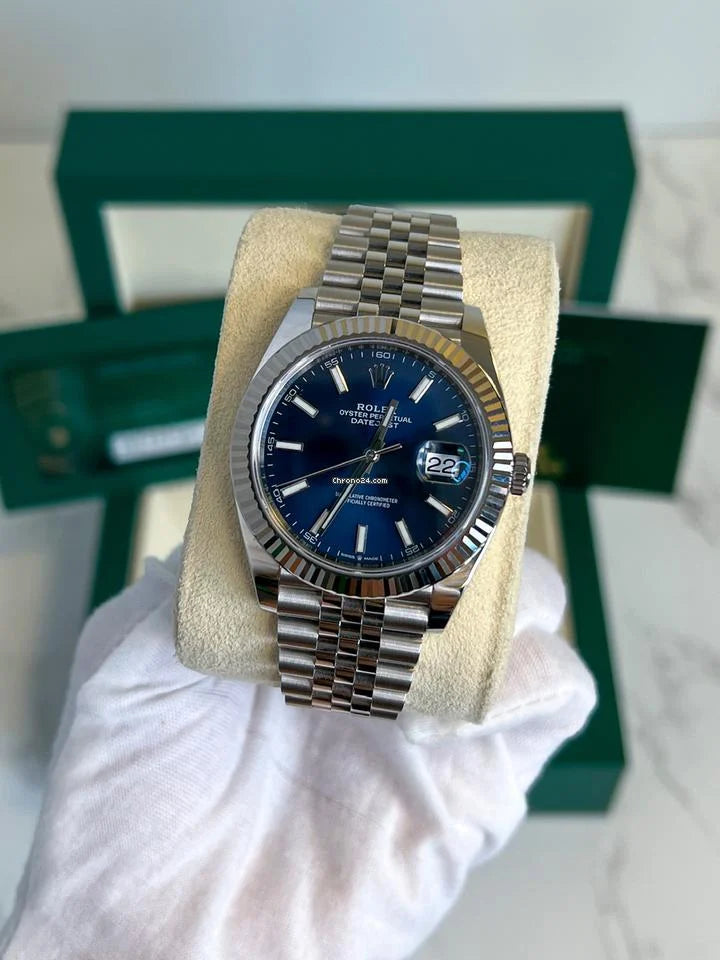 ROLE_X Date just 36 Bright blue dial