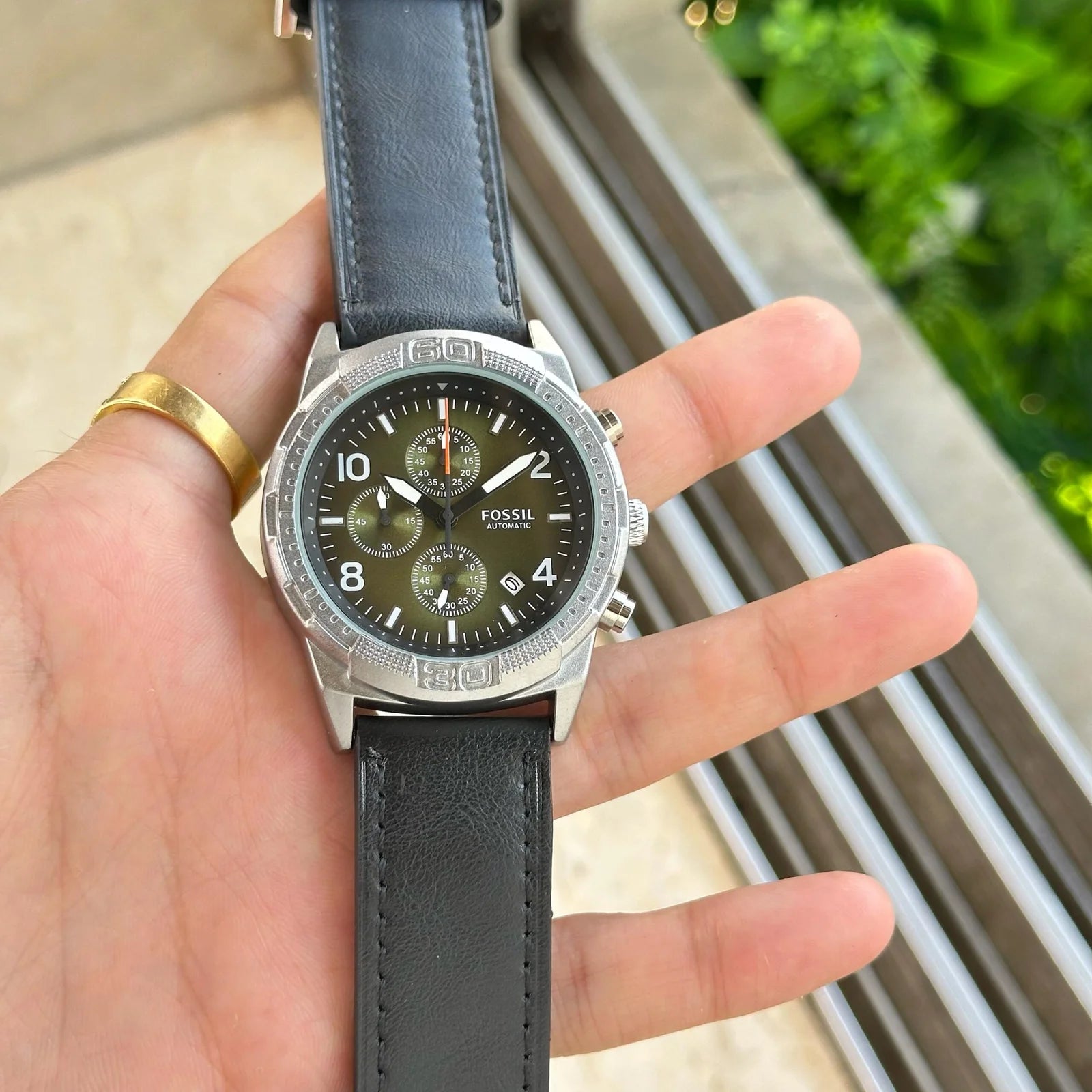 Fossi_l Bronson Chronograph Luggage Leather