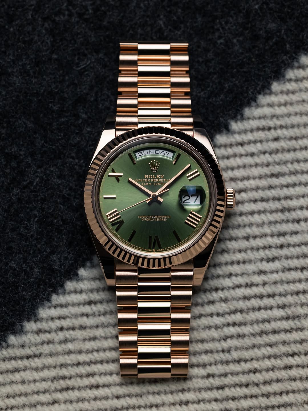 ROLE_X Day Date Olive Green Dial 40mm