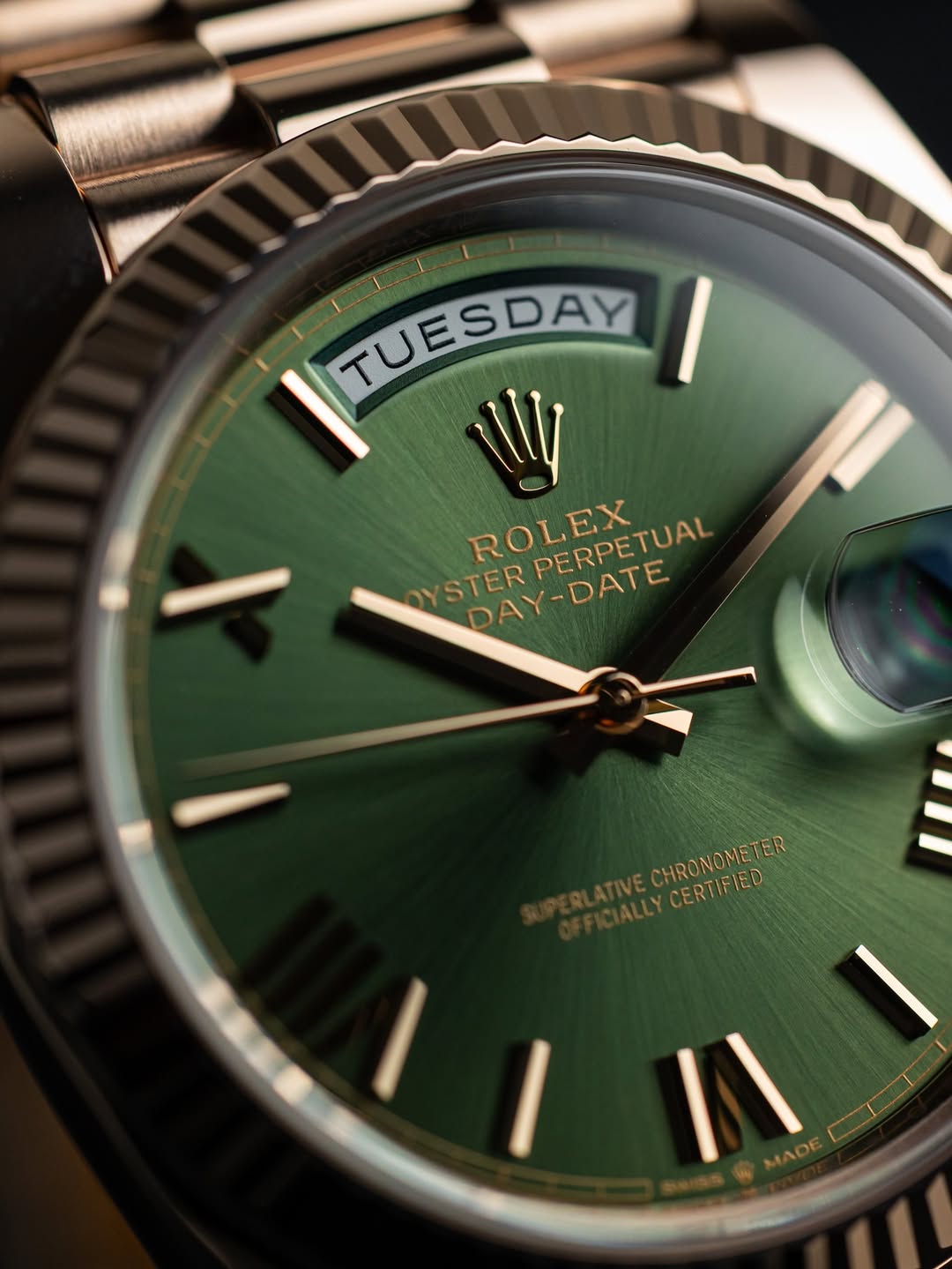 ROLE_X Day Date Olive Green Dial 40mm