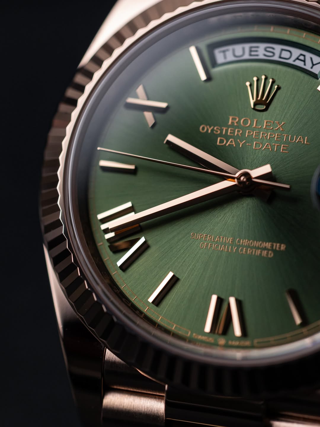 ROLE_X Day Date Olive Green Dial 40mm